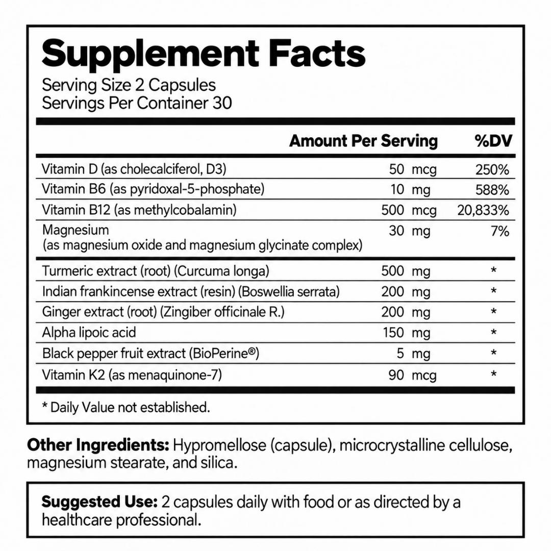 NeuroMD Restore Supplement Facts label